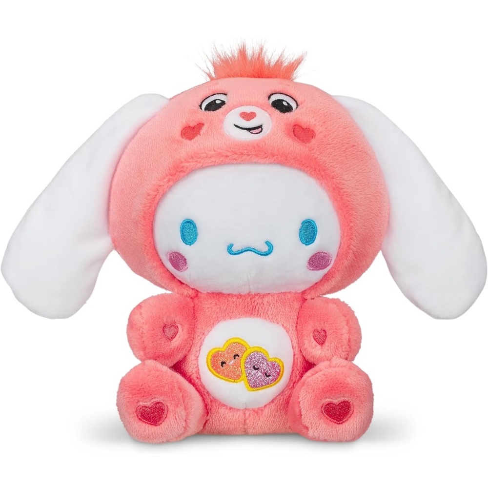 Sanrio Hello Kitty Cinnamoroll Dressed As Care Bear Love-a-Lot Bear Plush
